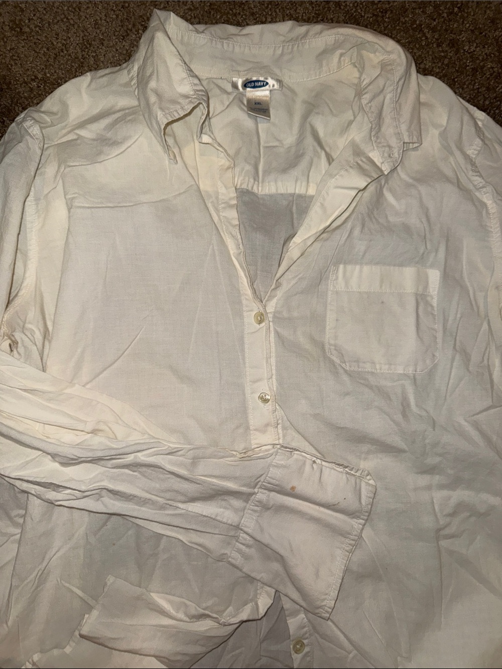 Old Navy Men's Off-White Button-Up Shirt Jacket